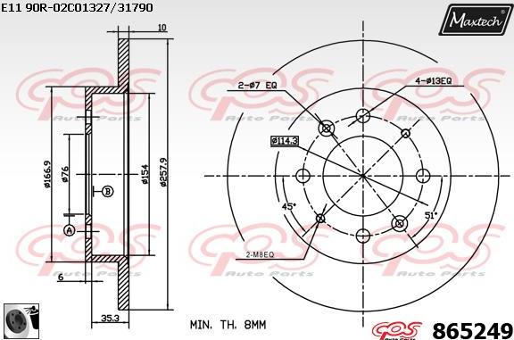 Maxtech 6273504 - kočione čeljusti www.molydon.hr