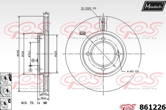 Maxtech 873603 - Kočioni disk www.molydon.hr