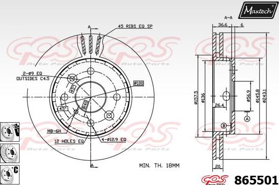 Maxtech 873501 - Kočioni disk www.molydon.hr
