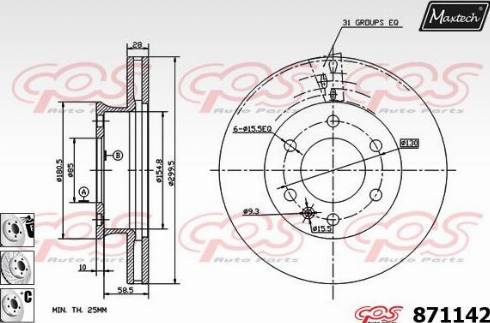 Maxtech 871142.6880 - Kočioni disk www.molydon.hr