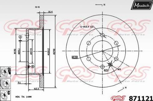 Maxtech 871121.6880 - Kočioni disk www.molydon.hr