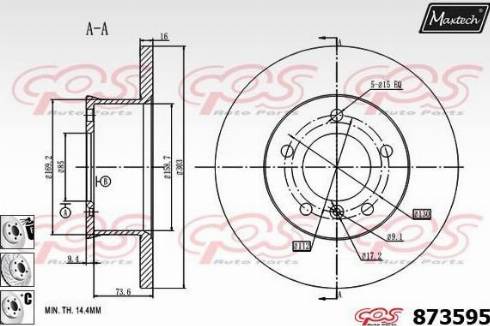 Maxtech 873595.6980 - Kočioni disk www.molydon.hr