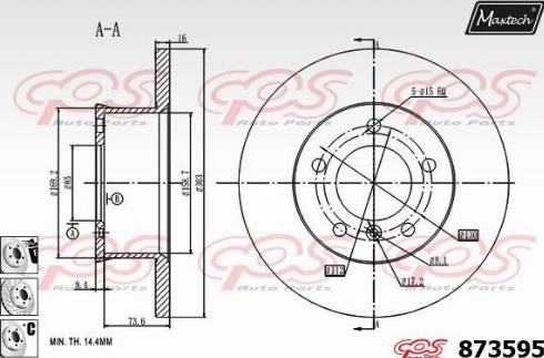 Maxtech 873595.6880 - Kočioni disk www.molydon.hr