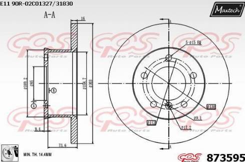 Maxtech 873595.0080 - Kočioni disk www.molydon.hr