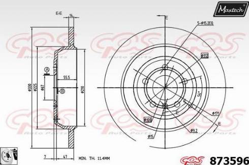Maxtech 873596.0080 - Kočioni disk www.molydon.hr