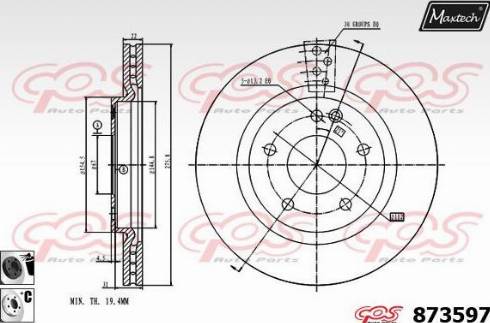 Maxtech 873597.6060 - Kočioni disk www.molydon.hr