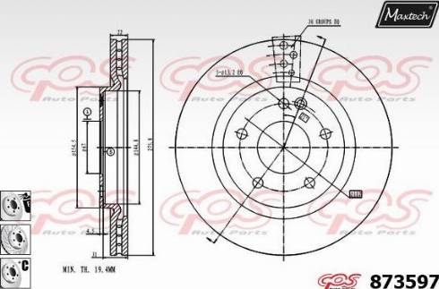 Maxtech 873597.6880 - Kočioni disk www.molydon.hr