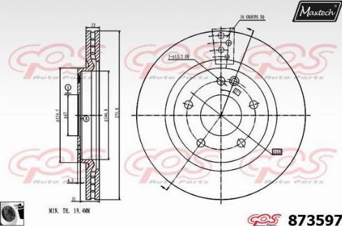 Maxtech 873597.0060 - Kočioni disk www.molydon.hr