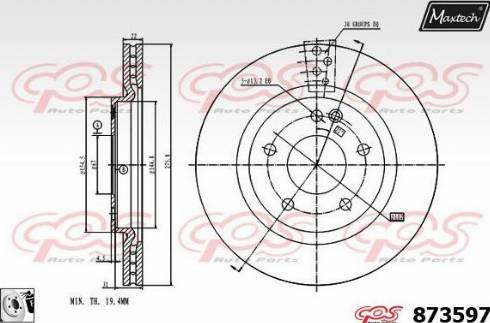 Maxtech 873597.0080 - Kočioni disk www.molydon.hr