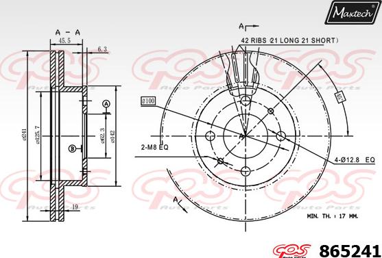 Maxtech 873597 - Kočioni disk www.molydon.hr