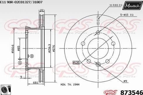 Maxtech 873546.0060 - Kočioni disk www.molydon.hr