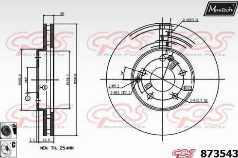 Maxtech 873543.6060 - Kočioni disk www.molydon.hr