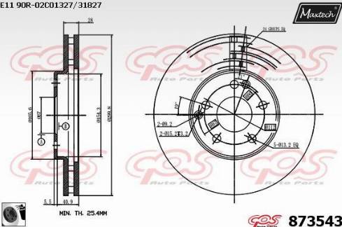 Maxtech 873543.0060 - Kočioni disk www.molydon.hr