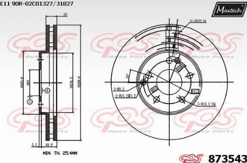 Maxtech 873543.0000 - Kočioni disk www.molydon.hr