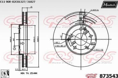 Maxtech 873543.0080 - Kočioni disk www.molydon.hr