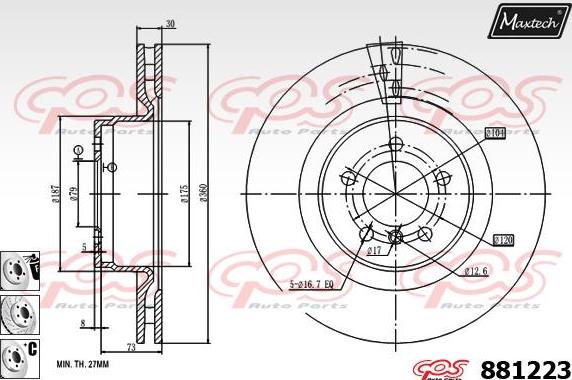 Maxtech 873555 - Kočioni disk www.molydon.hr