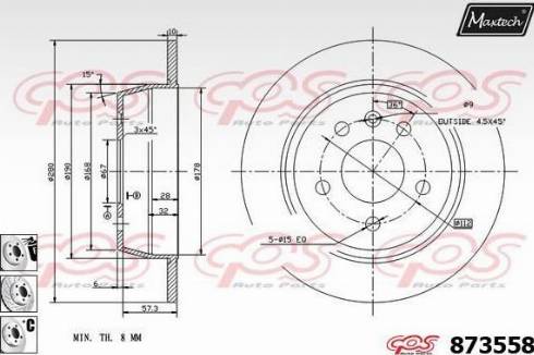 Maxtech 873558.6880 - Kočioni disk www.molydon.hr