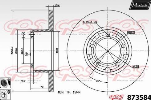 Maxtech 873584.6060 - Kočioni disk www.molydon.hr