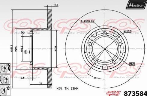 Maxtech 873584.6880 - Kočioni disk www.molydon.hr
