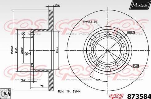 Maxtech 873584.0080 - Kočioni disk www.molydon.hr