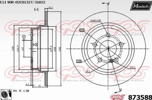 Maxtech 873588.0060 - Kočioni disk www.molydon.hr