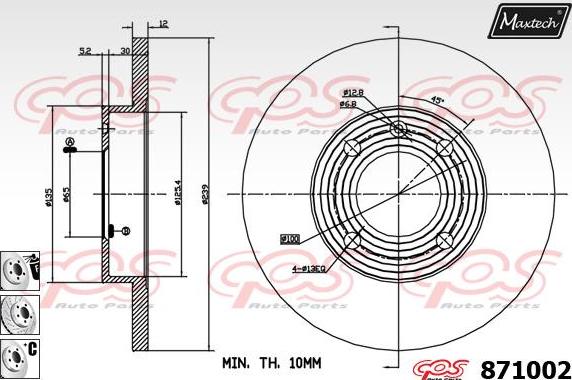 Maxtech 873524 - Kočioni disk www.molydon.hr