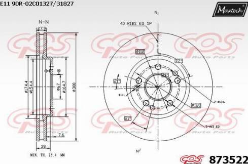 Maxtech 873522.0000 - Kočioni disk www.molydon.hr