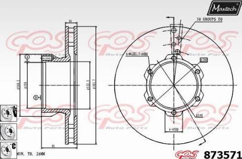 Maxtech 873571.6880 - Kočioni disk www.molydon.hr