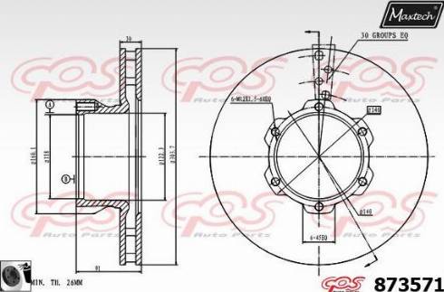 Maxtech 873571.0060 - Kočioni disk www.molydon.hr