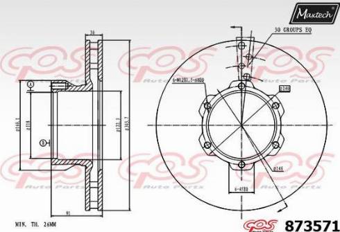 Maxtech 873571.0000 - Kočioni disk www.molydon.hr