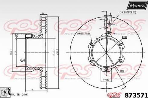 Maxtech 873571.0080 - Kočioni disk www.molydon.hr