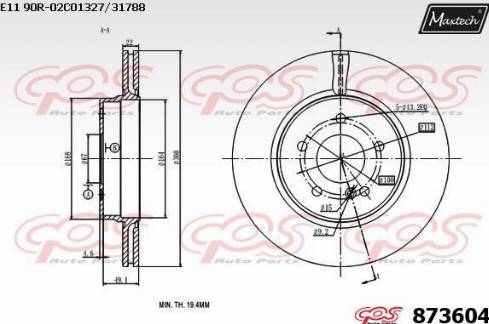 Maxtech 873604.0000 - Kočioni disk www.molydon.hr