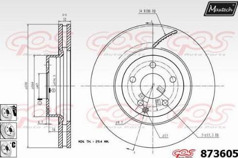 Maxtech 873605.6980 - Kočioni disk www.molydon.hr