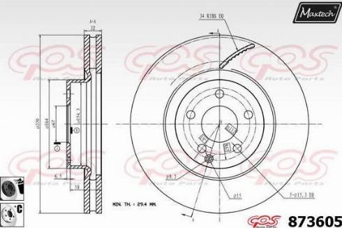 Maxtech 873605.6060 - Kočioni disk www.molydon.hr