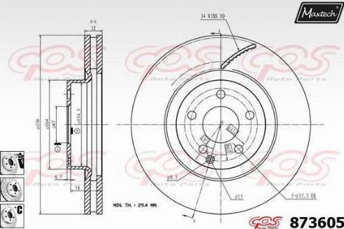 Maxtech 873605.6880 - Kočioni disk www.molydon.hr