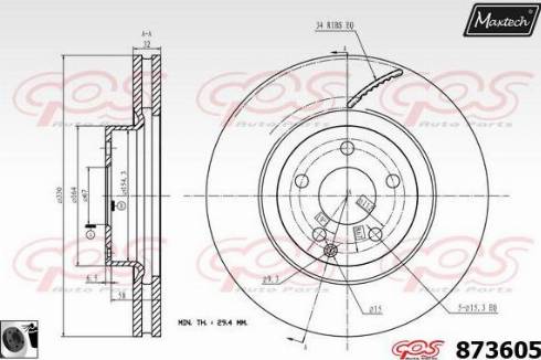Maxtech 873605.0060 - Kočioni disk www.molydon.hr