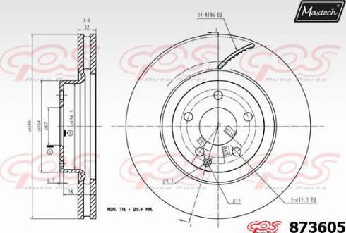 Maxtech 873605.0000 - Kočioni disk www.molydon.hr