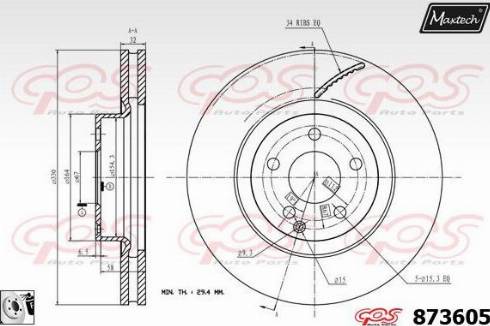 Maxtech 873605.0080 - Kočioni disk www.molydon.hr