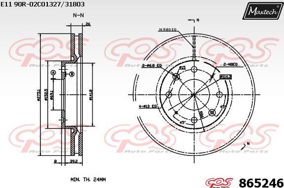 Maxtech 873605 - Kočioni disk www.molydon.hr