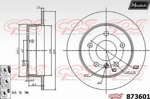 Maxtech 873601.6880 - Kočioni disk www.molydon.hr
