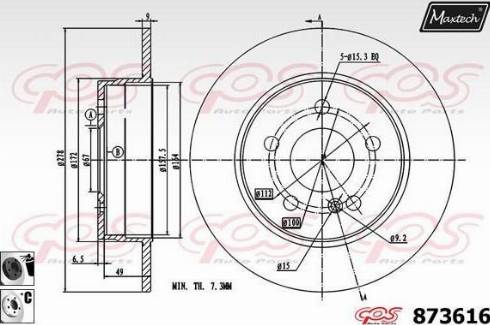Maxtech 873616.6060 - Kočioni disk www.molydon.hr