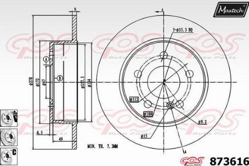 Maxtech 873616.6880 - Kočioni disk www.molydon.hr