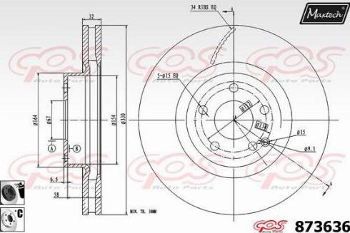 Maxtech 873636.6060 - Kočioni disk www.molydon.hr