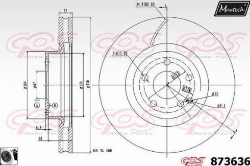 Maxtech 873636.0060 - Kočioni disk www.molydon.hr