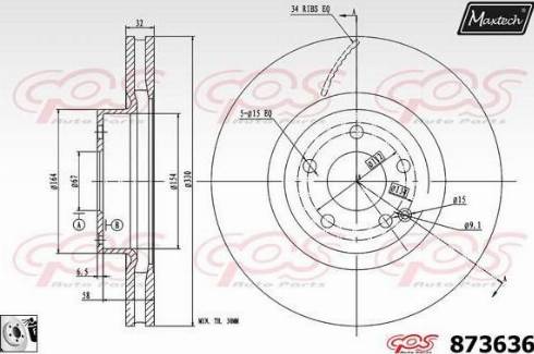 Maxtech 873636.0080 - Kočioni disk www.molydon.hr