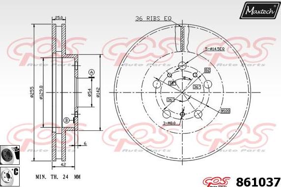 Maxtech 873636 - Kočioni disk www.molydon.hr