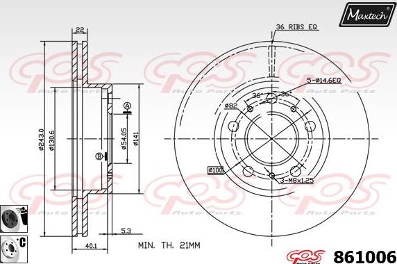 Maxtech 873630 - Kočioni disk www.molydon.hr
