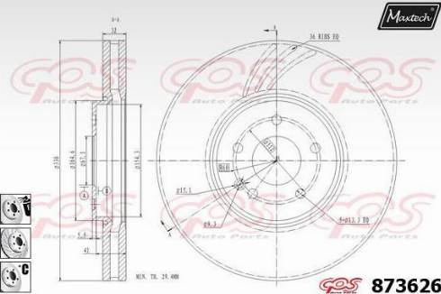 Maxtech 873626.6980 - Kočioni disk www.molydon.hr