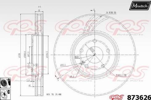 Maxtech 873626.6060 - Kočioni disk www.molydon.hr
