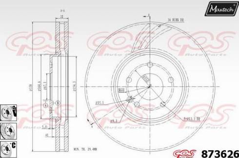 Maxtech 873626.6880 - Kočioni disk www.molydon.hr